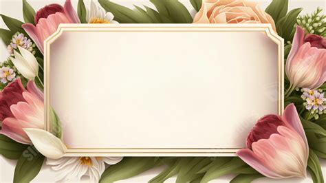 Mothers Day Flower Border Illustration Powerpoint Background For Free ...