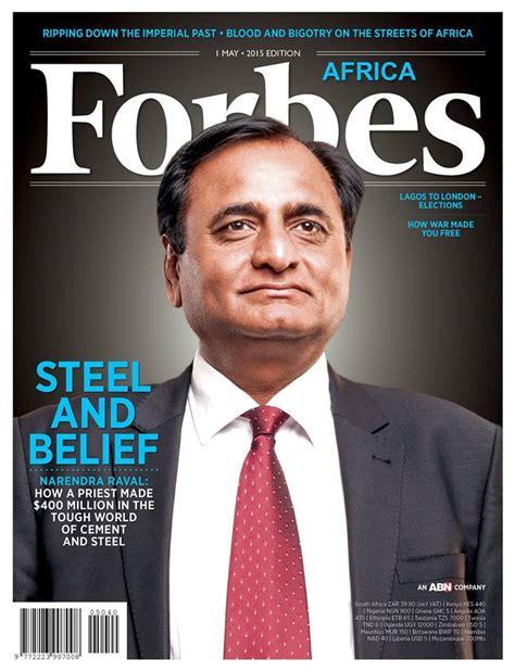 Kenyan Entrepreneur, Narendra Raval Covers Forbes Africa May 2015 Issue - BellaNaija