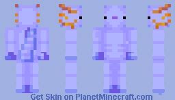 Blue Axolotl Minecraft Skin