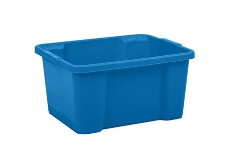 Form Storage boxes Blue 30L Plastic Storage box | Departments | DIY at B&Q