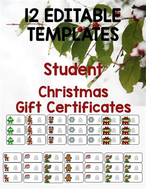 Classroom Student Gift Certificates are affordable, simple, cute, and ...