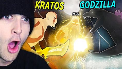 Reacting to GODZILLA vs KRATOS!? - YouTube