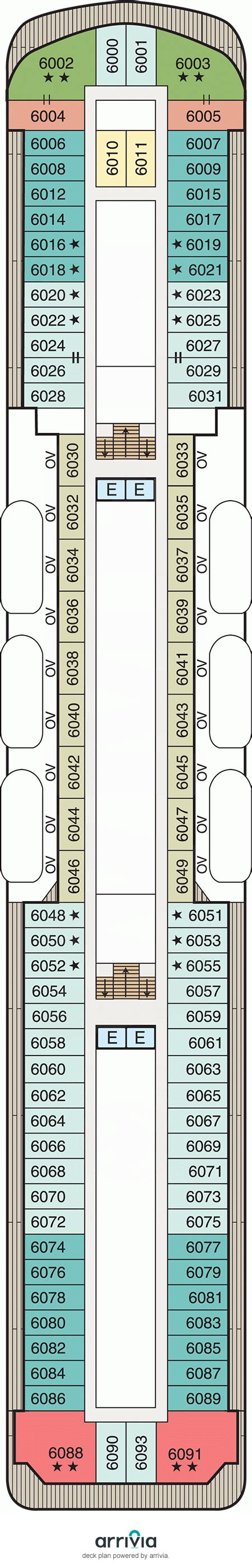 Deck 6 on Sirena | Sirena Deck 6 on iCruise.com