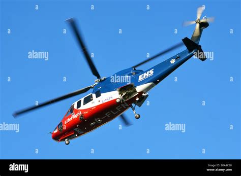 C-FLFN (CFLFN), a Sikorsky S-76C LifeFlight air ambulance helicopter ...