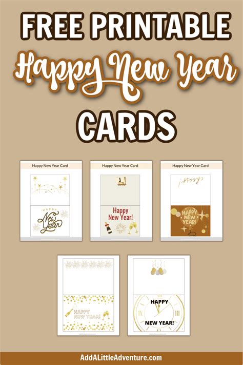 Printable New Years Cards - Add A Little Adventure