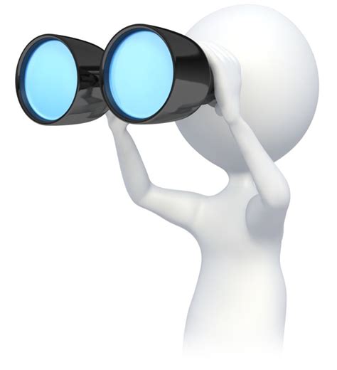 Looking Through Binoculars Clipart