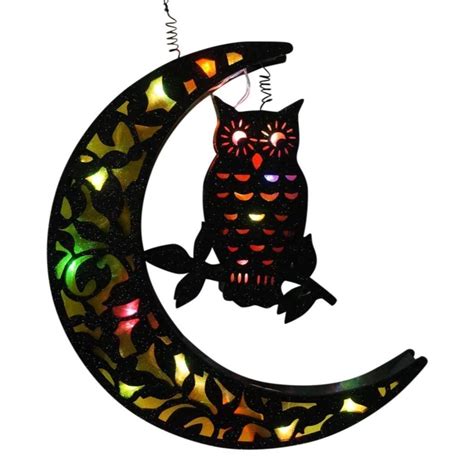 Color-Changing Lighted Halloween Moon Silhouette Hanging Decoration (O - One Holiday Way ...