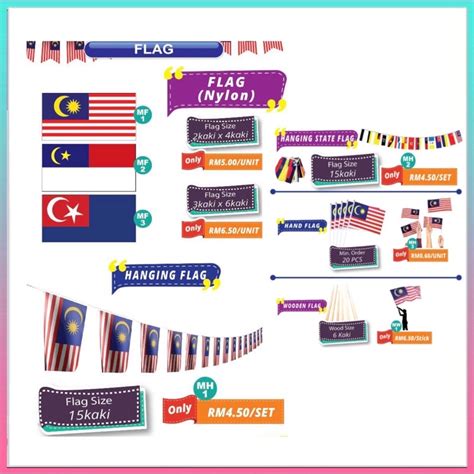 Bendera Malaysia Bendera Negeri Merdeka Hand Flag Hanging Flag Wooden Stick Flag | Shopee Malaysia