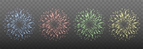 Premium Vector | Festive new year's eve fireworks, vector isolated on ...