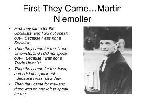 PPT - First They Came…Martin Niemoller PowerPoint Presentation - ID:4208282