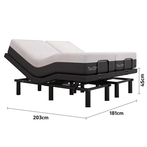 Buy Royal Sleep Valentina Split King Adjustable Motorized Bed Frame Base Incline - MyDeal