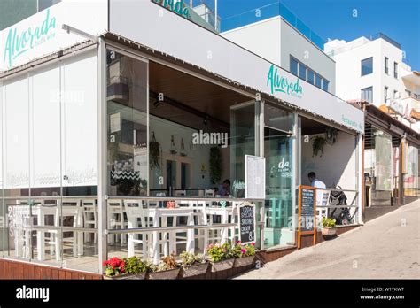 Bars and restaurants in Alvor, Algarve, Portugal Stock Photo - Alamy