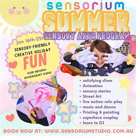 Morning Sensorium: Sensory art summer program for sensory kids, Sensorium Art Therapy, Preston ...