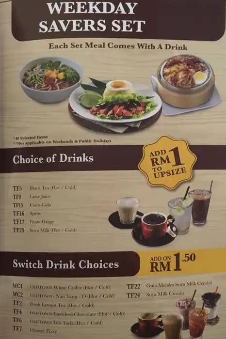 Old Town White Coffee Signature Menu - Zomato Malaysia