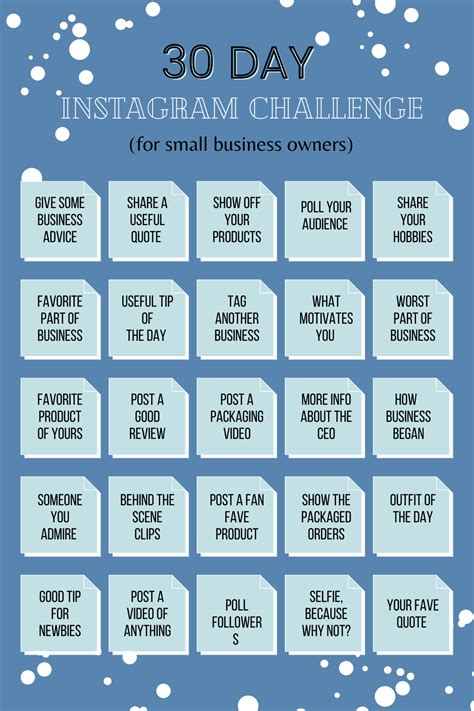 30 Day Instagram Challenge for Small Business Owners