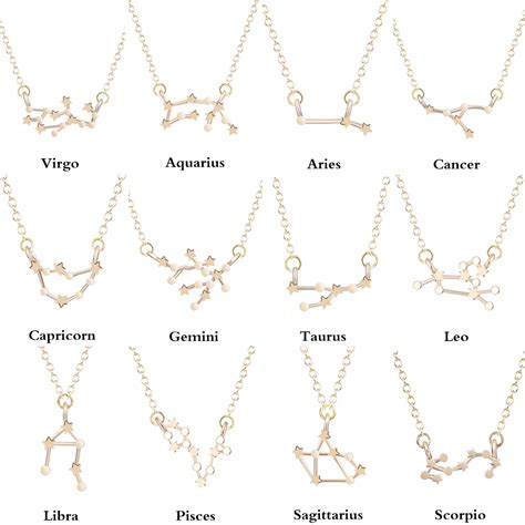 Zodiac Star Constellation Necklace - GiftTheGalaxy.com - The Best Gifts in the Galaxy!