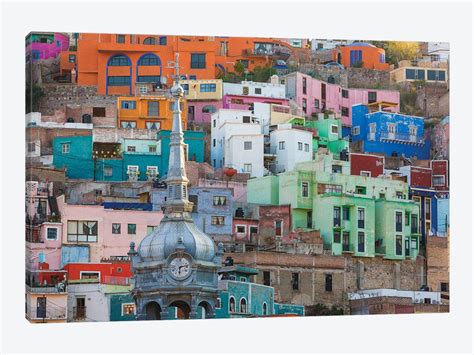 Vibrantly Colored Architecture, Guanajuato, Mexi... | Don Paulson | iCanvas | Guanajuato ...