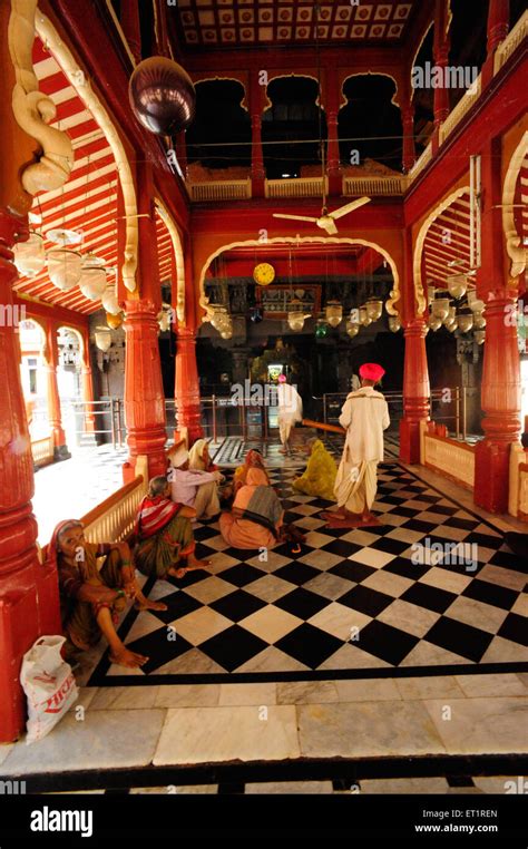 Devotees in vishnu temple known bhagwant temple ; Barshi ; Solapur ; Maharashtra ; India NO MR ...