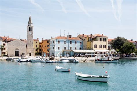 Waterfront Square in Fazana , Croatia Editorial Stock Image - Image of istrian, mediterranean ...