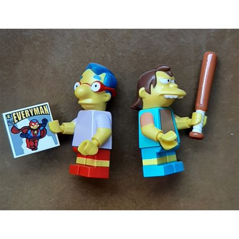 Lego Simpsons - minifiguras Milhouse e Nelson | Shopee Brasil