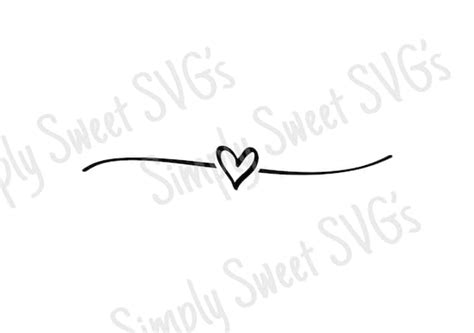 Heart Text Divider SVG Text Divider SVG Heart SVG Png Dxf - Etsy