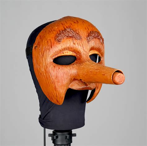 Pinocchio Mask with Growing Nose - Theater-Masks.com