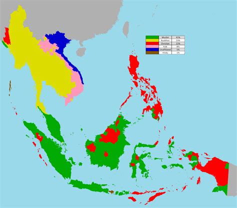 Religion In South-East Asia - Maps on the Web
