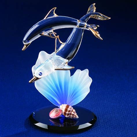 Glass Baron Dolphin and Baby Figurine | Glass baron, Dolphins, Glass figurines