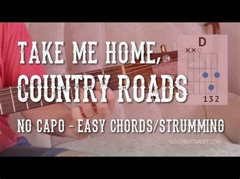 "Country Roads" Guitar Tutorial - Easy Chords & Strumming AND Fingerstyle Version | No Capo ...