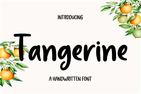 Tangerine Font by Graphix Line Studio · Creative Fabrica