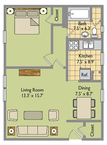 Floor Plans of Livingston Park Apartments in Cleveland, OH