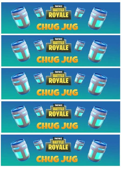 Chug Jug Fortnite | Birthday party printables free, Birthday party ...