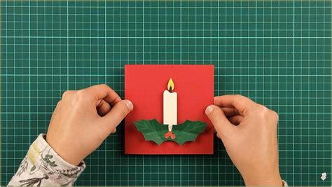 Christmas Candle Pop Up Card Template Free - Resume Example Gallery