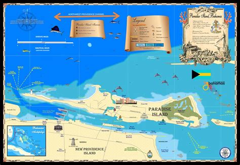 Paradise Island Map - Island Map Store
