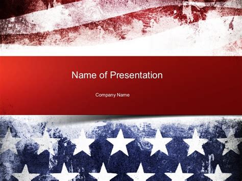 Painted American Flag PowerPoint Template