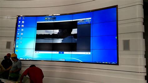 curved lcd video wall anwell v2 - YouTube