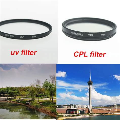 RISE (UK) 67mm Ultra Violet UV filter+Circular polarizing CPL filter ...