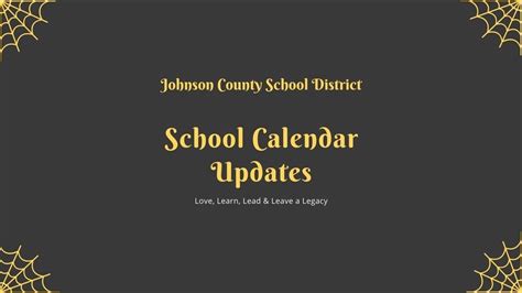 School Calendar Updates | Johnson County Schools