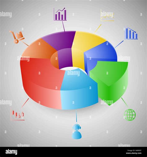 3D pie chart graph infographic, stock vector Stock Vector Image & Art - Alamy