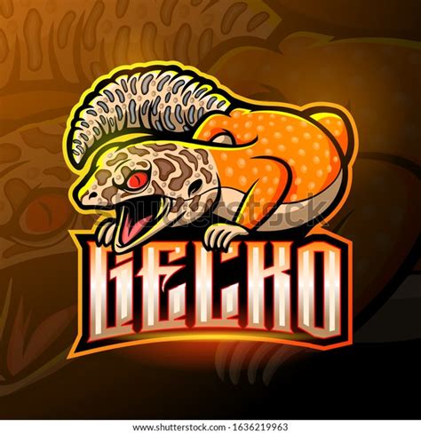 Leopard Gecko Mascot Esport Logo Design Stock Vector (Royalty Free ...