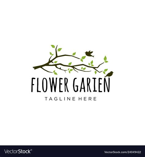 Garden logo design Royalty Free Vector Image - VectorStock