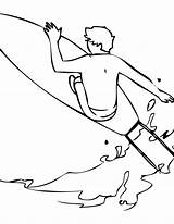 Surfing Coloring Pages Sketch Page sketch template