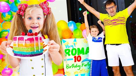 Roma's 10th Birthday Party! Diana and Roma have fun with friends! - YouTube