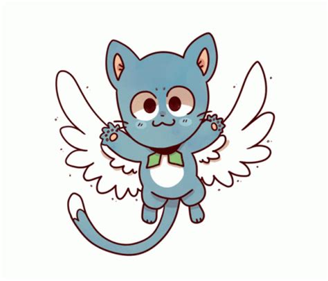 Fairy Tail Cute Happy Flying GIF | GIFDB.com