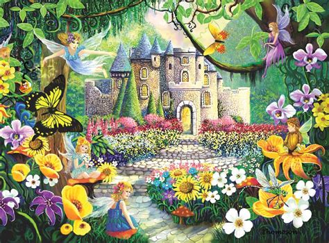 beautiful fairy garden | Fantasy paintings, Painting, Fantasy castle