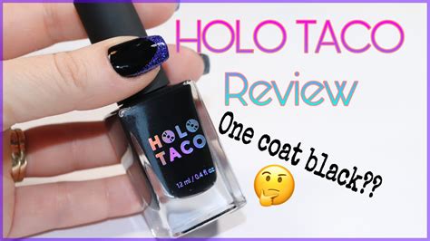 HOLO TACO Review | Testing One Coat Black and Glossy Taco! (Unboxing) Happy Holodays! - YouTube