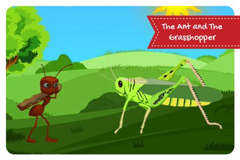 The Ant and The Grasshopper Story / Best Short Stories for Kids in English / Learning & Moral Story