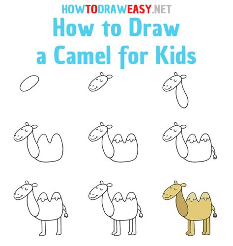 How To Draw A Camel Printable Step By Step Drawing Sheet - Bank2home.com