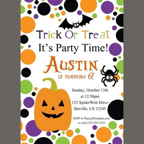 Free Kids Halloween Birthday Invitations