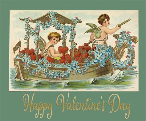 Vintage Cupid Valentine Card Free Stock Photo - Public Domain Pictures